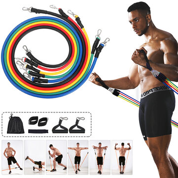 5 Piece Exercise Bands With Handles