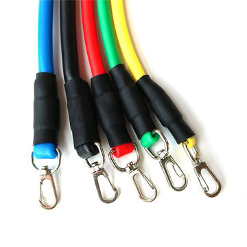 5 Piece Exercise Bands With Handles