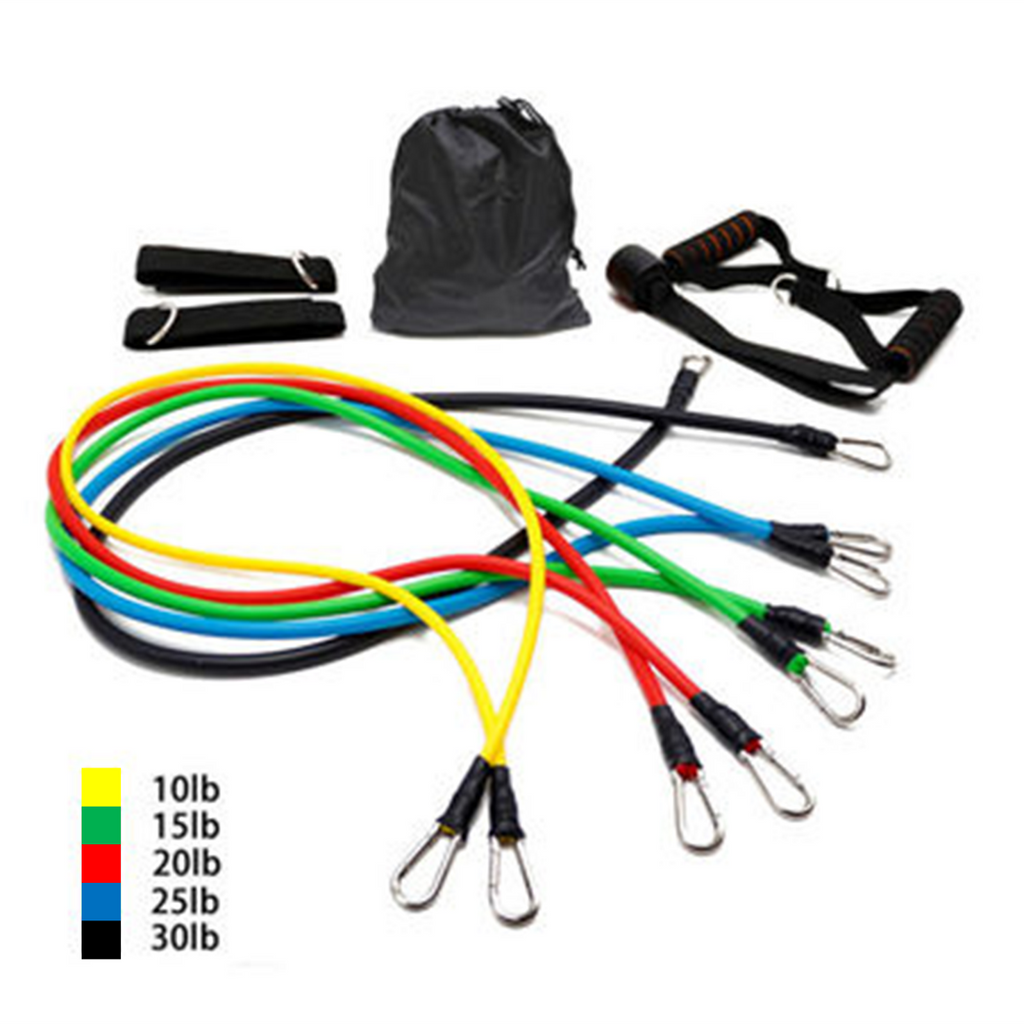 5 Piece Exercise Bands With Handles